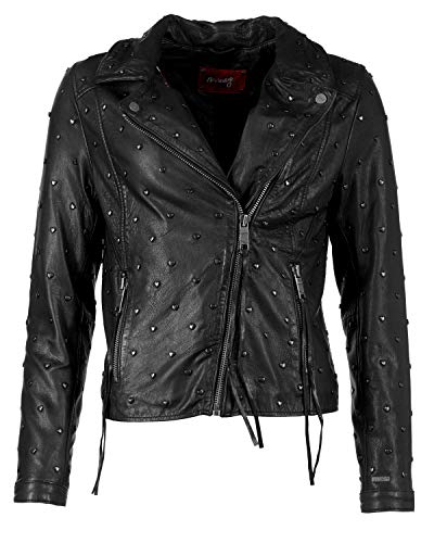 MAZE Damen Lederjacke Heart Black XL von MAZE