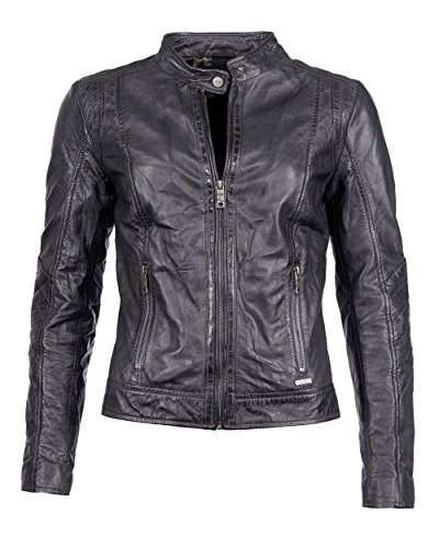 MAZE Damen Lederjacke Marcie Grau XS von MAZE