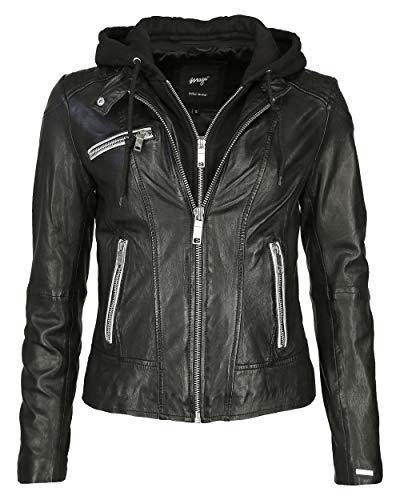 MAZE Damen Lederjacke Mico Black/Black L von MAZE