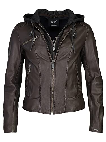 MAZE Damen Lederjacke Mico Dark Brown XXL von MAZE