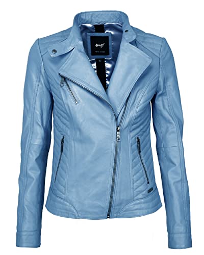 MAZE Damen Lederjacke Sally Light Blue L von MAZE