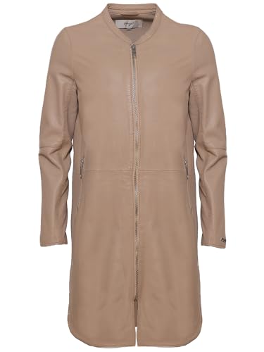 MAZE Damen Ledermantel 4202040 Moonlight Beige XXL von Maze