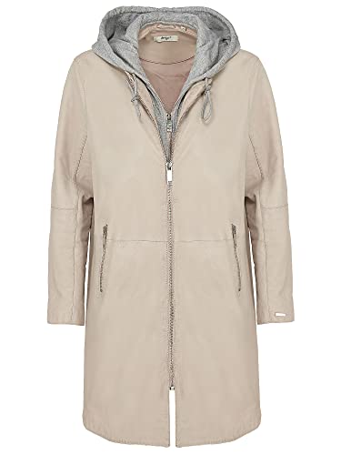 MAZE Damen Ledermantel 42021316 Greige 50 von Maze