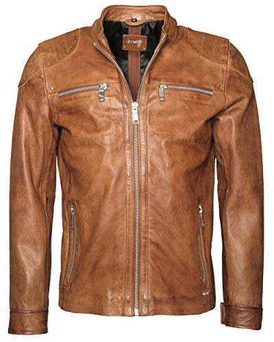 MAZE Herren Lederjacke Flint Brown XXL von MAZE