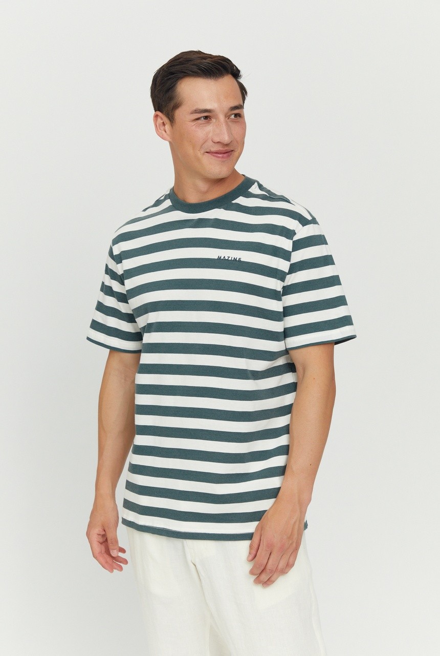 DRIGGS STRIPED T | MAZINE | veganes T-Shirt | pale ocean/... L von MAZINE