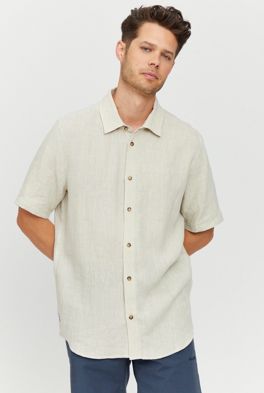 LELAND LINEN SHIRT | MAZINE | veganes Hemd | eggshell M von MAZINE