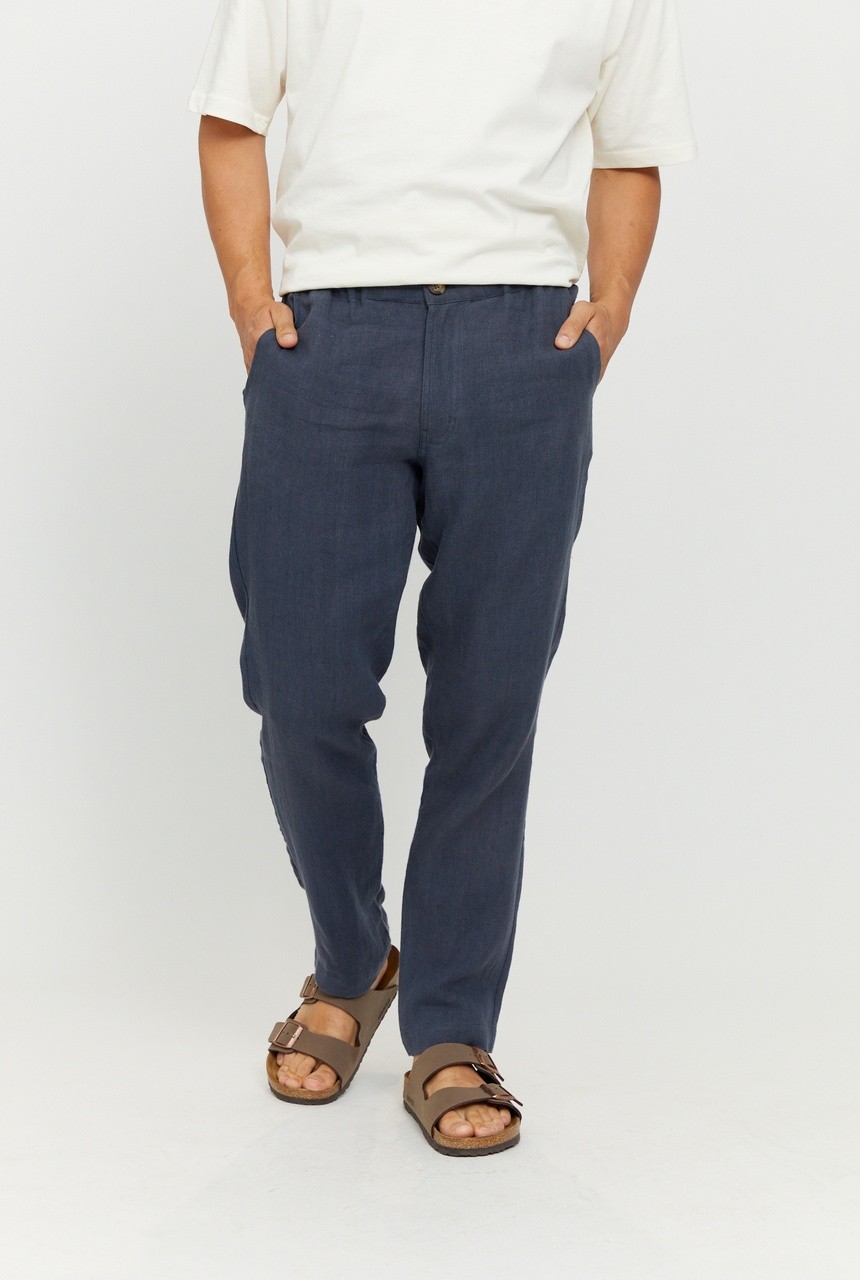 LITTLEFIELD LINEN PANTS | MAZINE | vegane Hose | ink blue M von MAZINE