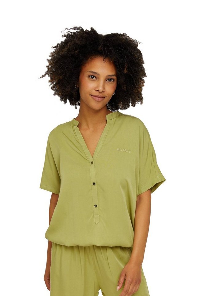 MAZINE Klassische Bluse BENONI BLOUSE Grün Vegane Damen Blouse von MAZINE