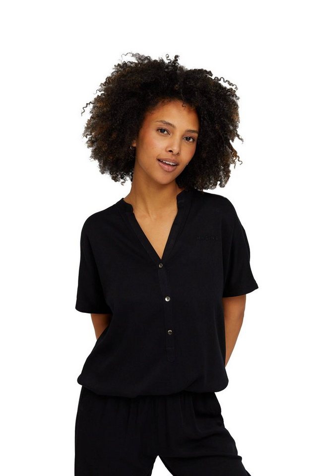 MAZINE Klassische Bluse BENONI BLOUSE Schwarz Vegane Damen Blouse von MAZINE