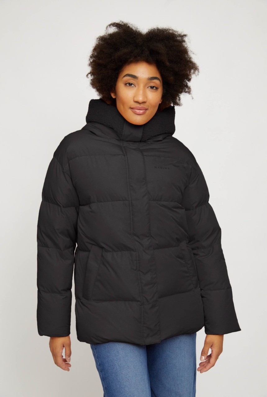 PEYLA PUFFER JACKET | MAZINE | vegane Daunenjacke | black L von MAZINE