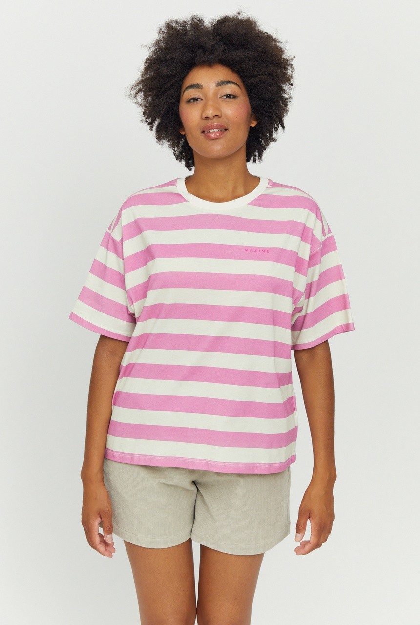 RAVI T | MAZINE | veganes T-Shirt | soft orchid pink/offw... L von MAZINE