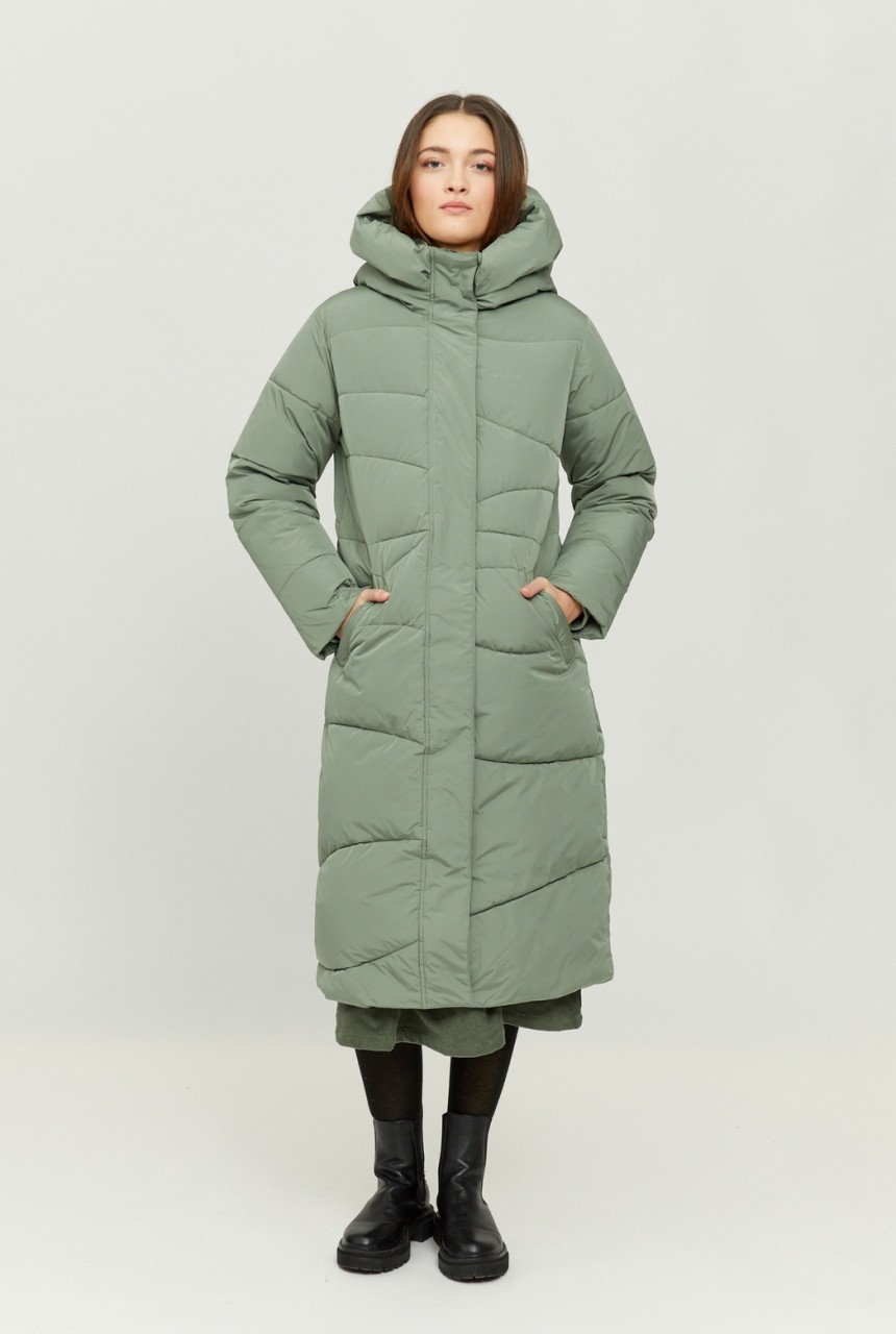 WANDA COAT | MAZINE | veganer Daunenmantel | sea green L von MAZINE