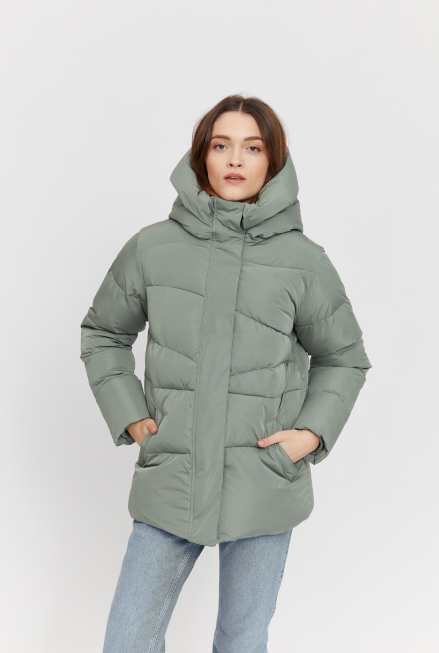 WANDA JACKET | MAZINE | vegane Daunenjacke | sea green M von MAZINE