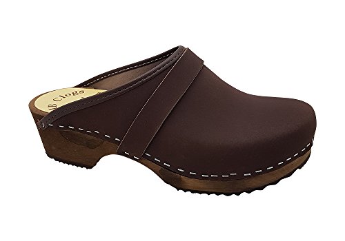 MB Clogs Original Schwedenclogs Fettlederclogs Braun von MB Clogs