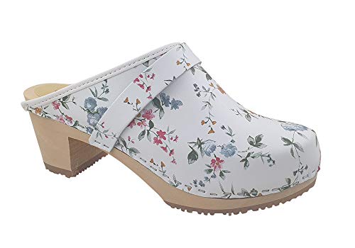 MB Clogs, Damenclogs Modell Vilda (weiß, Numeric_41) von MB Clogs