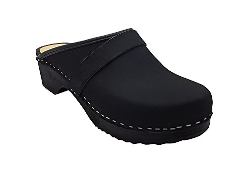 MB Clogs Fettlederclogs Schwarz von MB Clogs