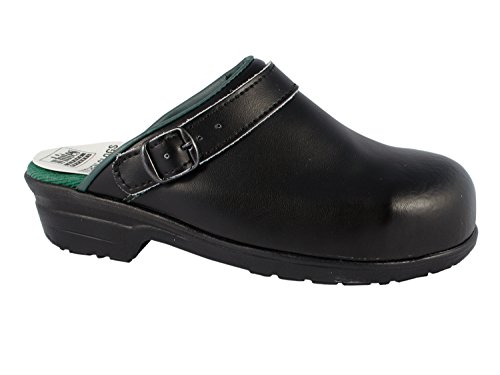 MB Clogs Küchen- Klinikclogs mit Stahlkappe schwarz von MB Clogs