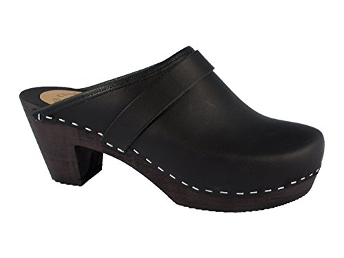 MB Clogs Original Schwedenclogs Damen Clogs Fettlederclogs Schwarz von MB Clogs