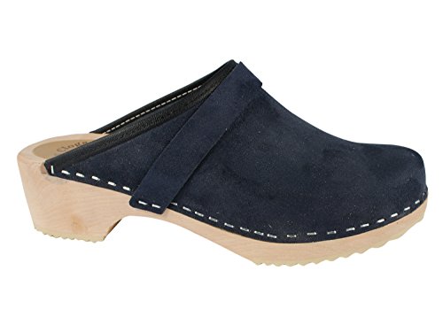 MB Clogs Original Schwedenclogs Damenclogs Nubukclogs Marineblau von MB Clogs