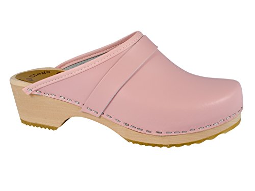 MB Clogs Original Schwedenclogs Gr. 34 – 42, Rosa I Clogs aus Holz Klotschen Holz Pantoletten Herren Damen Holzschuhe Klogs Schweden Schuhe I Clogs Holzsohle Gartenschuhe Holzabsatz von MB Clogs