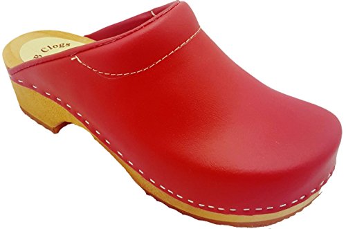 MB Clogs Original Schwedenclogs rot mit Spannpolster von MB Clogs