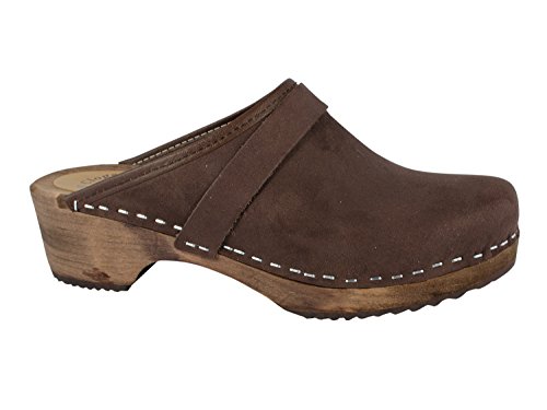 MB Clogs Original Schwedenclogs Damenclogs Nubuklederclogs Kaffeebraun von MB Clogs