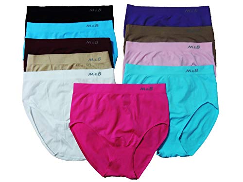 MB 5 Stück Damen Slips Größe 34,36,38,40,42,44,46,48,50,52,54,56,58,60,62,64,66,68,70 (XL) von MB