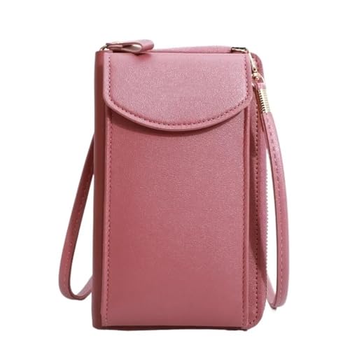 MBACODAI Brieftasche Frauen Multifunktionale Handy Clutch Tasche Damen Geldbörse Große Kapazität Reise Karte Halter Passport Abdeckung (Color : Dark Pink) von MBACODAI