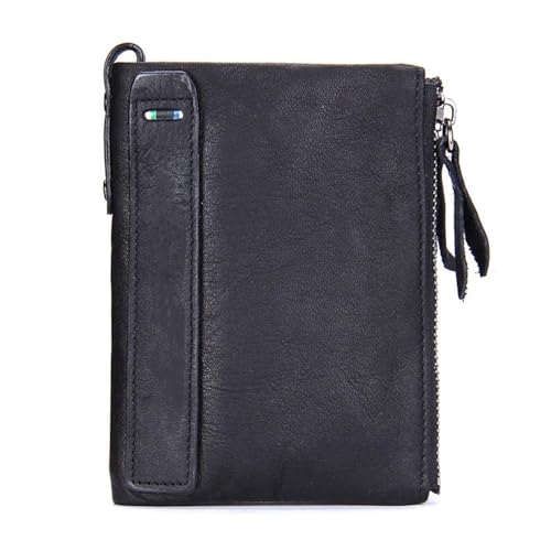 MBACODAI Damen-Geldbörse aus Leder, klein, Bifold, kompakt, Kreditkartenetui, Geldbörse for Damen mit Reißverschlussfach (Color : 1) von MBACODAI