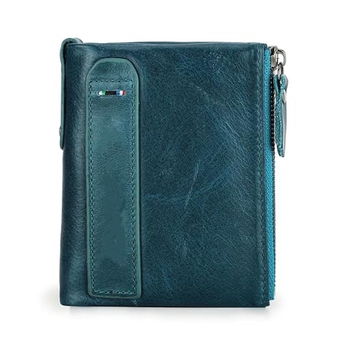 MBACODAI Damen-Geldbörse aus Leder, klein, Bifold, kompakt, Kreditkartenetui, Geldbörse for Damen mit Reißverschlussfach (Color : 2) von MBACODAI