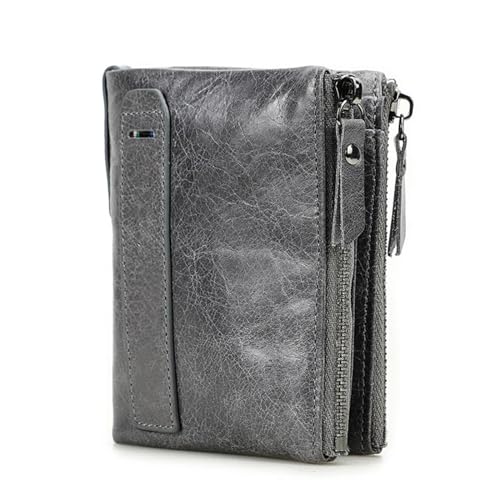 MBACODAI Damen-Geldbörse aus Leder, klein, Bifold, kompakt, Kreditkartenetui, Geldbörse for Damen mit Reißverschlussfach (Color : 3) von MBACODAI