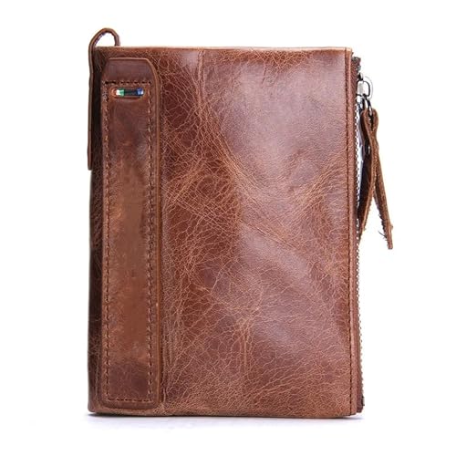 MBACODAI Damen-Geldbörse aus Leder, klein, Bifold, kompakt, Kreditkartenetui, Geldbörse for Damen mit Reißverschlussfach (Color : 5) von MBACODAI