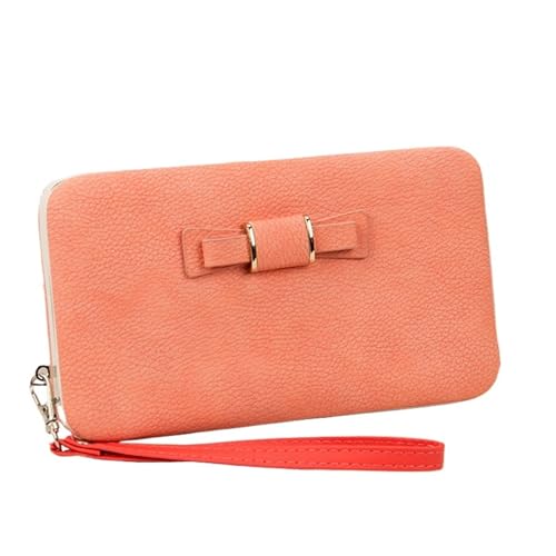 MBACODAI Frauen Geldbörsen Mode Lange Kartenhalter Weibliche Geldbörse Reißverschluss Geldbörse for Frauen (Color : Pink) von MBACODAI