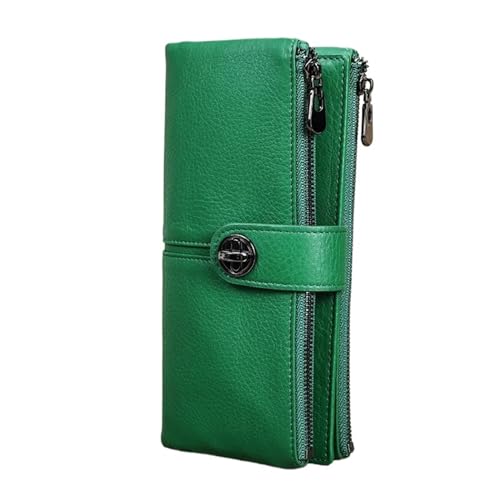 MBACODAI Lange Brieftasche Frauen Leder Weibliche Kupplung Brieftaschen Reißverschluss Handytasche Geldbörse Geld Tasche (Color : 3) von MBACODAI