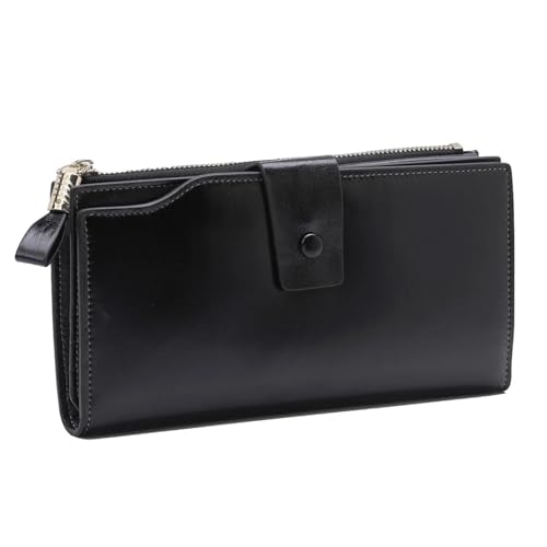 MBACODAI Lange Frauen Geldbörsen Tasche Leder Kartenhalter Reißverschluss Weibliche Geldbörse Münzfach Brieftasche Mädchen (Color : 1) von MBACODAI