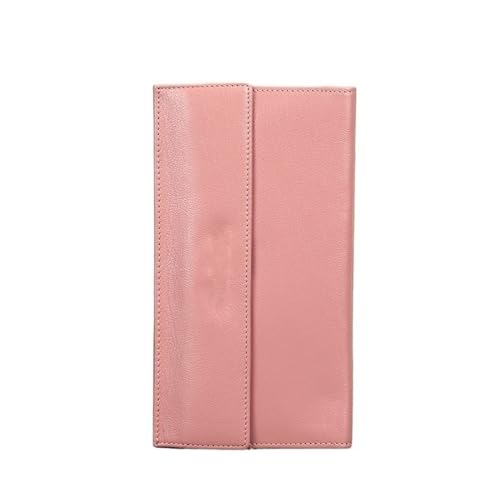 MBACODAI Leder Frauen Geldbörsen Mode Weibliche Kartenhalter Design Lange Geldbörse Haspe Kupplung (Color : Pink) von MBACODAI