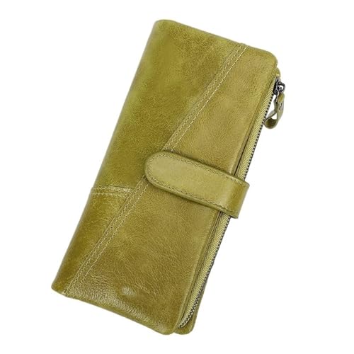 MBACODAI Leder-Geldbörse, modische Geldbörse for Damen, Lange Clutch-Geldbörsen, Taschen, Kartenhalter (Color : Yellow) von MBACODAI