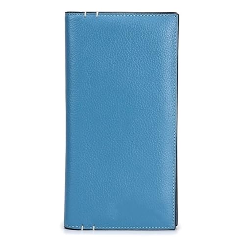 MBACODAI Leder-Geldbörse for Damen, modisch, Lange Clutch-Geldbörse for Damen, lässige weibliche Geldbörsen, Kartenhalter, Tasche (Color : Blau) von MBACODAI