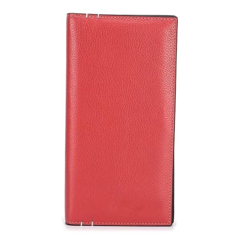 MBACODAI Leder-Geldbörse for Damen, modisch, Lange Clutch-Geldbörse for Damen, lässige weibliche Geldbörsen, Kartenhalter, Tasche (Color : Rot) von MBACODAI