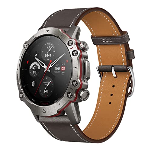 Armband für Amazfit Falcon Band, Weich PU Leder Keine Lücke Armbänder mit Amazfit Falcon Uhrenarmbänder Loop für Herren Damen Einstellbar Lederarmband mit Amazfit Falcon (C,Falcon) von MBAFIT