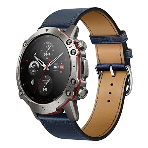 Armband für Amazfit Falcon Band, Weich PU Leder Keine Lücke Armbänder mit Amazfit Falcon Uhrenarmbänder Loop für Herren Damen Einstellbar Lederarmband mit Amazfit Falcon (E,Falcon) von MBAFIT