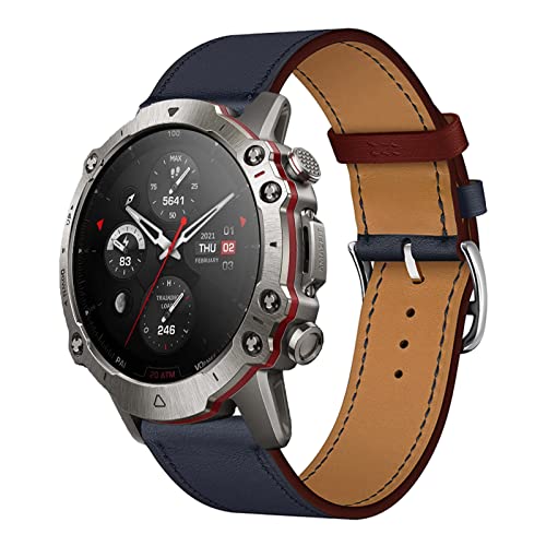 Armband für Amazfit Falcon Band, Weich PU Leder Keine Lücke Armbänder mit Amazfit Falcon Uhrenarmbänder Loop für Herren Damen Einstellbar Lederarmband mit Amazfit Falcon (U,Falcon) von MBAFIT