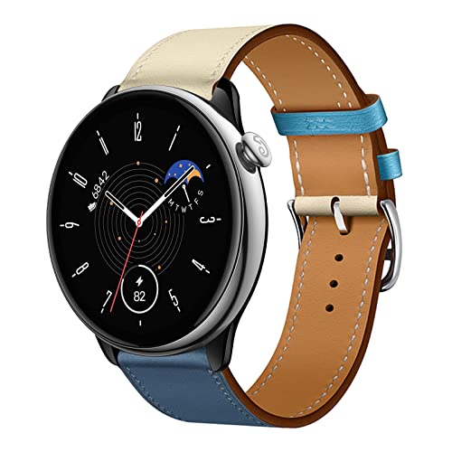 Armband für Amazfit GTR Mini Band, Weich PU Leder Keine Lücke Armbänder mit Amazfit GTR Mini Uhrenarmbänder Loop für Herren Damen Einstellbar Lederarmband mit Amazfit GTR Mini (A,GTR Mini) von MBAFIT