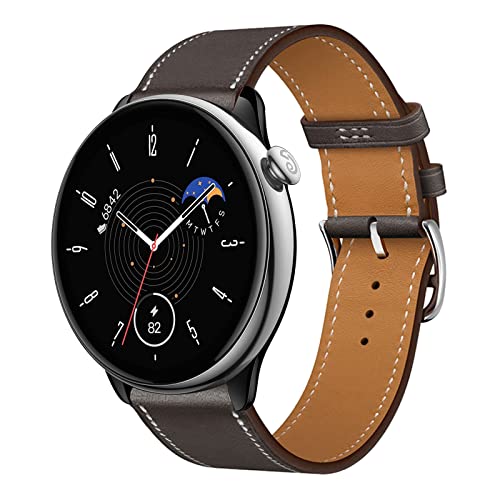 Armband für Amazfit GTR Mini Band, Weich PU Leder Keine Lücke Armbänder mit Amazfit GTR Mini Uhrenarmbänder Loop für Herren Damen Einstellbar Lederarmband mit Amazfit GTR Mini (F,GTR Mini) von MBAFIT