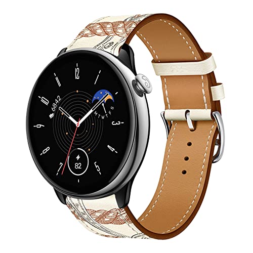 Armband für Amazfit GTR Mini Band, Weich PU Leder Keine Lücke Armbänder mit Amazfit GTR Mini Uhrenarmbänder Loop für Herren Damen Einstellbar Lederarmband mit Amazfit GTR Mini (K,GTR Mini) von MBAFIT