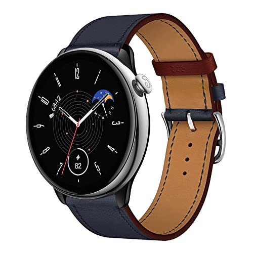 Armband für Amazfit GTR Mini Band, Weich PU Leder Keine Lücke Armbänder mit Amazfit GTR Mini Uhrenarmbänder Loop für Herren Damen Einstellbar Lederarmband mit Amazfit GTR Mini (L,GTR Mini) von MBAFIT