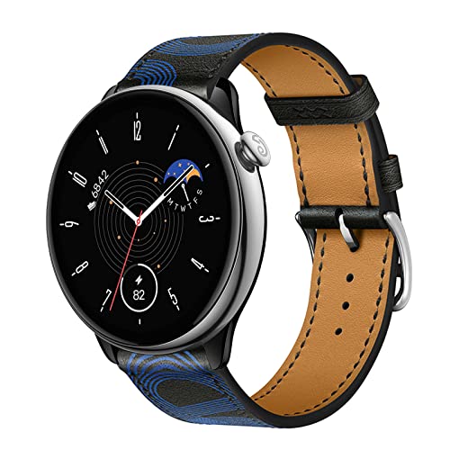 Armband für Amazfit GTR Mini Band, Weich PU Leder Keine Lücke Armbänder mit Amazfit GTR Mini Uhrenarmbänder Loop für Herren Damen Einstellbar Lederarmband mit Amazfit GTR Mini (O,GTR Mini) von MBAFIT