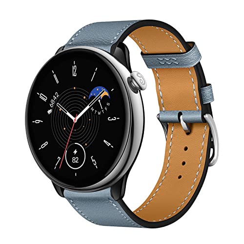 Armband für Amazfit GTR Mini Band, Weich PU Leder Keine Lücke Armbänder mit Amazfit GTR Mini Uhrenarmbänder Loop für Herren Damen Einstellbar Lederarmband mit Amazfit GTR Mini (S,GTR Mini) von MBAFIT