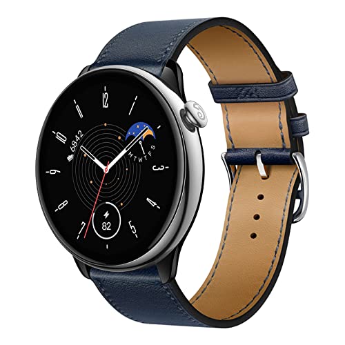 Armband für Amazfit GTR Mini Band, Weich PU Leder Keine Lücke Armbänder mit Amazfit GTR Mini Uhrenarmbänder Loop für Herren Damen Einstellbar Lederarmband mit Amazfit GTR Mini (T,GTR Mini) von MBAFIT