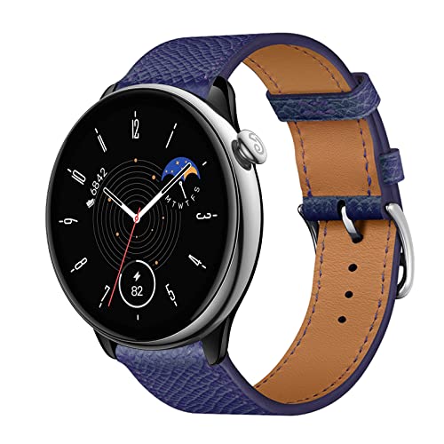 Armband für Amazfit GTR Mini Band, Weich PU Leder Keine Lücke Armbänder mit Amazfit GTR Mini Uhrenarmbänder Loop für Herren Damen Einstellbar Lederarmband mit Amazfit GTR Mini (V,GTR Mini) von MBAFIT